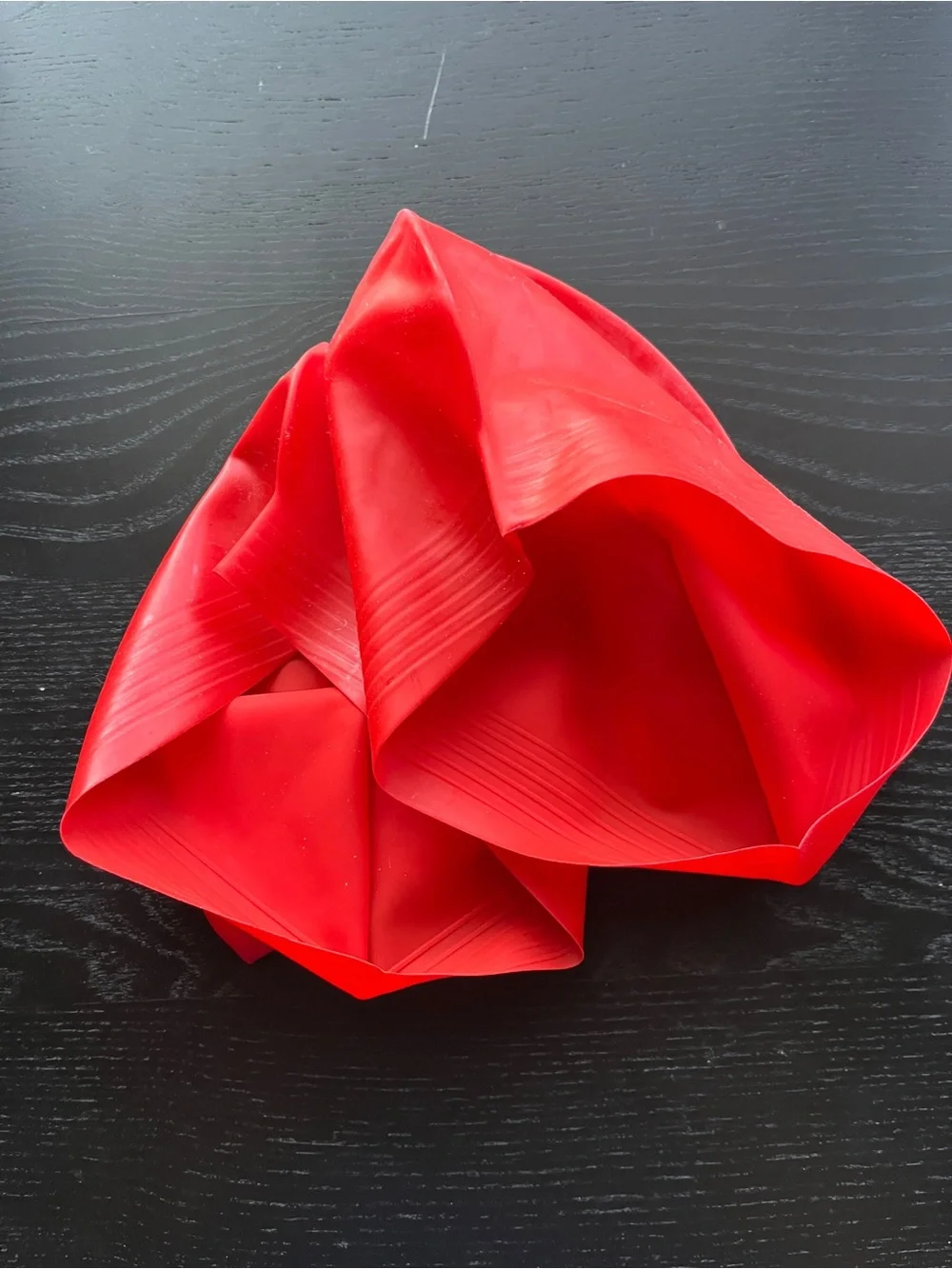 Red Latex Swimming Swim Cap Adult Size Waterproof Pool Gear x2